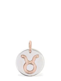 Charm Taurus in argento e oro rosa 9kt