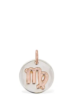 Charm Virgo in argento e oro rosa 9kt