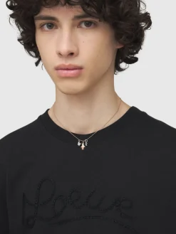 Charm W in oro bianco 18kt con diamanti