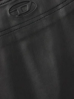 Coated fabric mini skirt