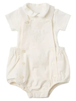 Cotton blend bodysuit & overalls