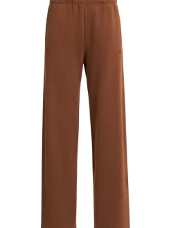 Cotton blend classic straight leg pants
