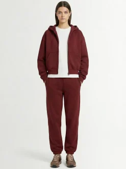 Cotton blend classic zip-up hoodie