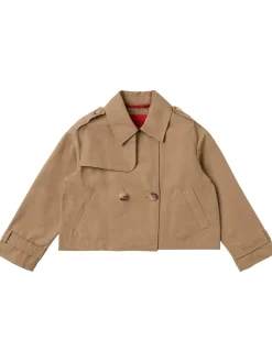 Cotton blend cropped jacket