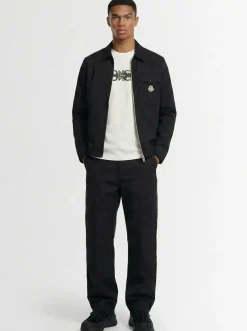 Cotton blend gabardine shirt jacket