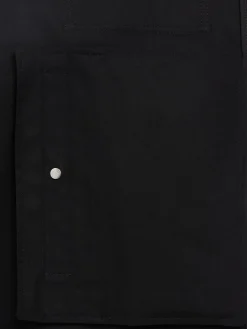 Cotton blend gabardine shirt jacket