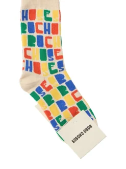 Cotton blend jacquard socks