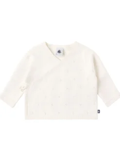 Cotton blend knit cardigan