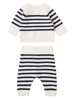 Cotton blend knit sweater & pants