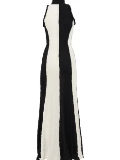 Cotton blend long dress