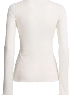Cotton blend long sleeve top