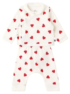 Cotton cardigan, bodysuit & pants