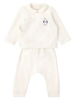 Cotton cardigan, bodysuit & pants