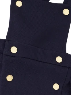 Cotton chambray overall dress