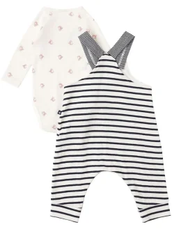Cotton overalls & bodysuit
