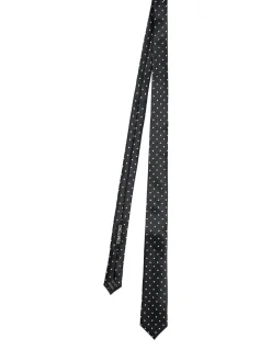 Cravatta in raso a pois 6cm