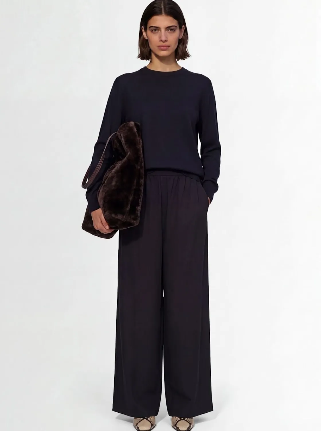 Crewneck wool sweater