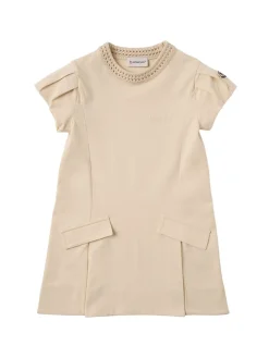 Crochet-trimmed cotton dress