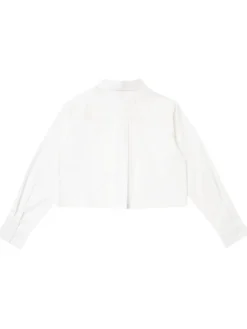 Cropped cotton shirt