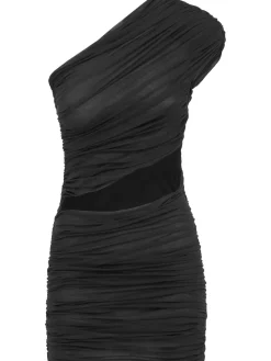 Cutout ruched mini dress