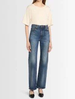 Danielle cotton blend straight leg jeans