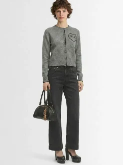 Denim straight jeans