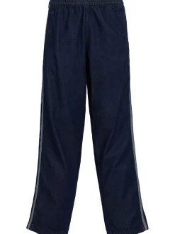 Denim track pants
