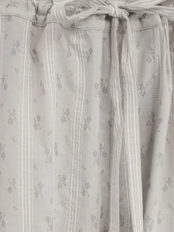 Ditsy striped cotton pants