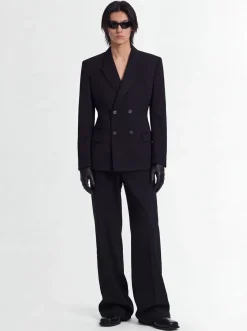 Double breast wool blend blazer
