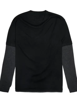 Double-layer cashmere sweater