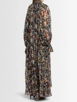Edgar silk turtleneck long dress