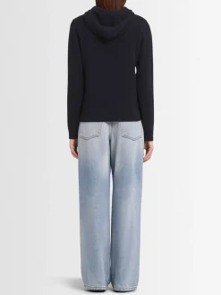 Felpa Giada in maglia di lana con cappuccio