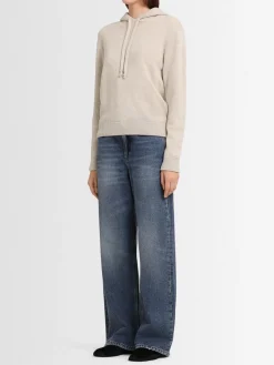 Felpa Giada in maglia di lana con cappuccio