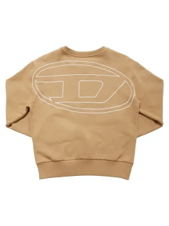 Felpa girocollo in cotone con logo