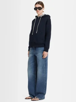 Felpa Grace in cotone felpato con zip e cappuccio