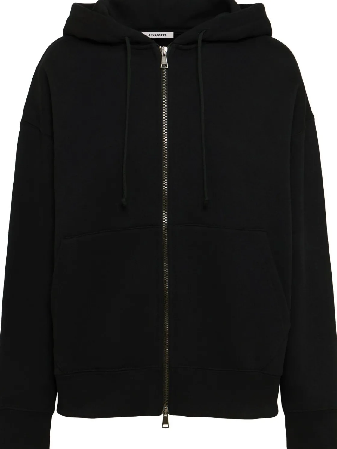 Felpa Grace in cotone felpato con zip e cappuccio
