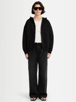 Felpa Grace in cotone felpato con zip e cappuccio