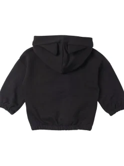 Felpa in cotone con cappuccio e orecchie applicate