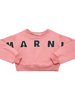 Felpa in cotone con logo