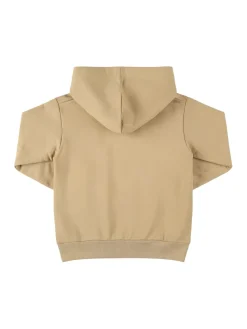 Felpa in cotone con logo e cappuccio