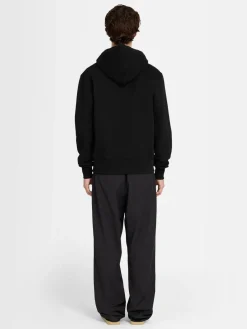 Felpa in cotone con zip e cappuccio