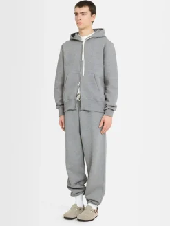 Felpa in cotone con zip e cappuccio