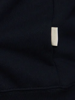 Felpa in cotone con zip e cappuccio