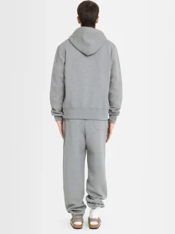 Felpa in cotone con zip e cappuccio