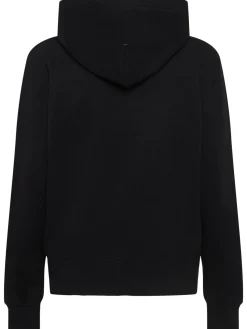 Felpa in cotone con zip e cappuccio