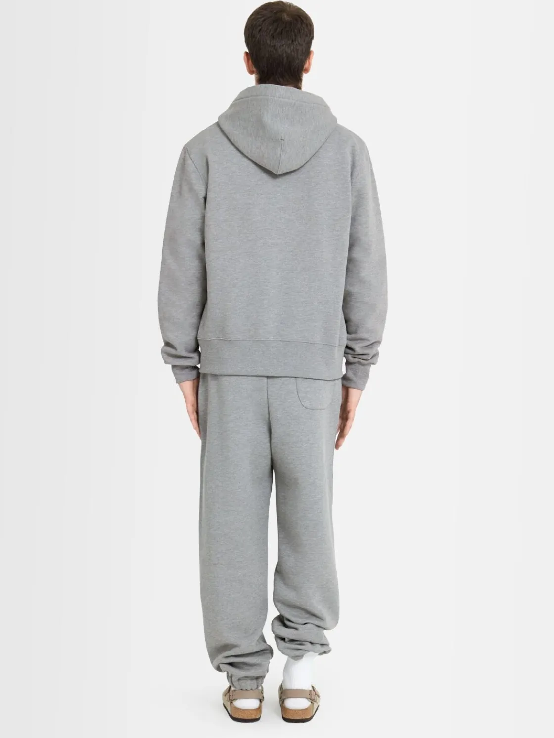 Felpa in cotone con zip e cappuccio