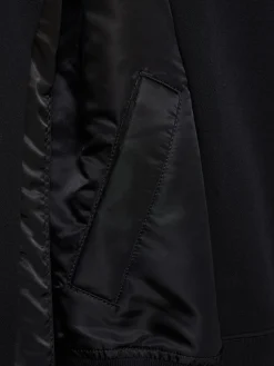 Felpa in cotone e twill di nylon / cappuccio