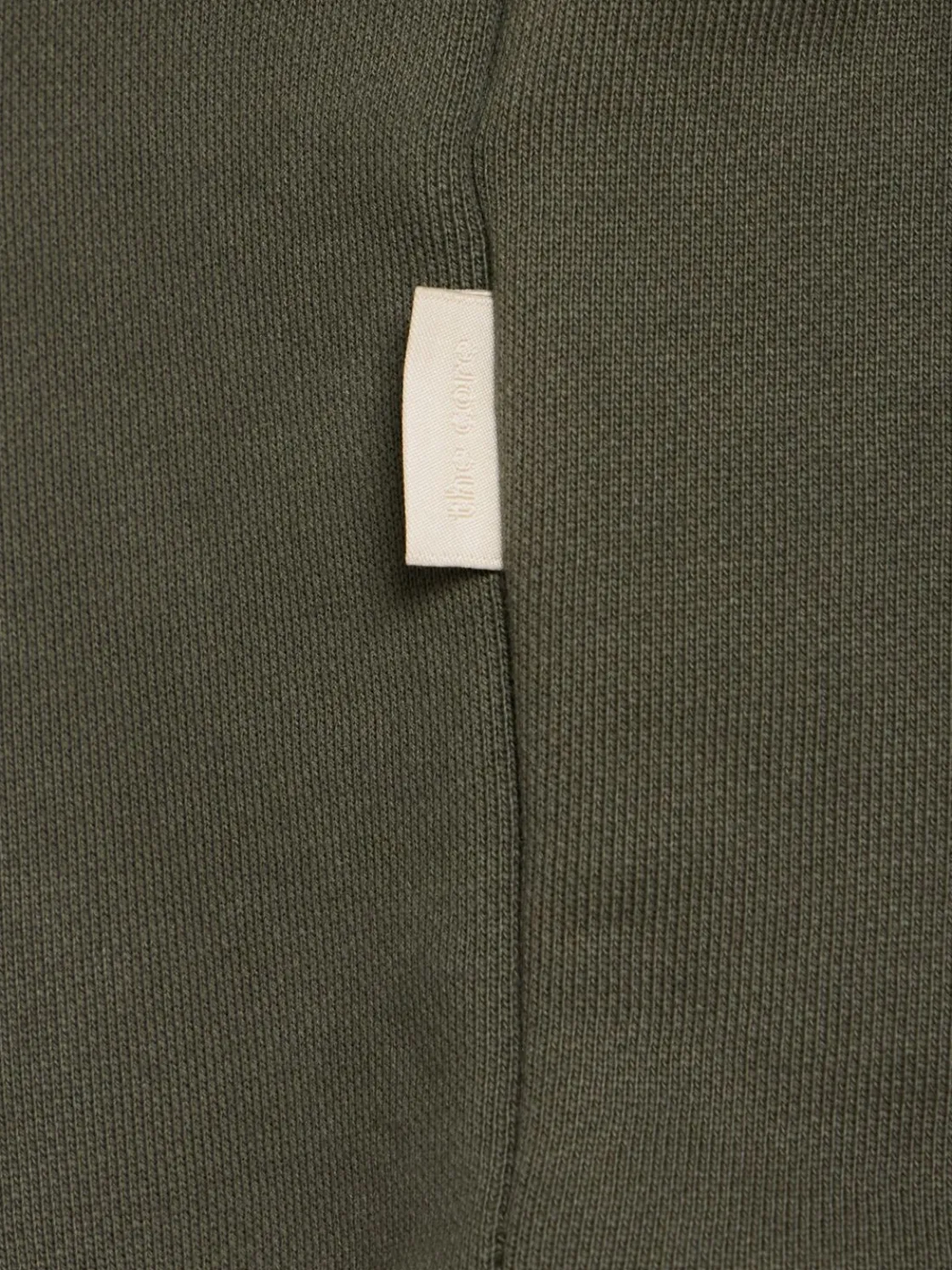 Felpa in cotone felpato con mezza zip