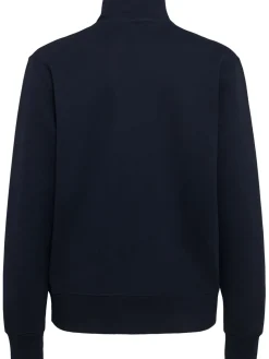Felpa in cotone felpato con mezza zip