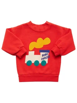 Felpa in misto cotone organico stampato